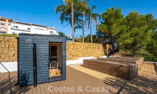 Frontline golf villa in a modern Mediterranean style for sale in Elviria, east of Marbella center 783010 
