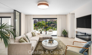 Frontline golf villa in a modern Mediterranean style for sale in Elviria, east of Marbella center 783011 