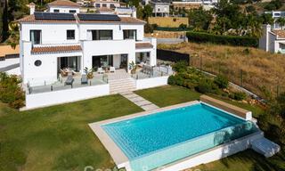 Frontline golf villa in a modern Mediterranean style for sale in Elviria, east of Marbella center 783014 