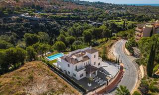 Frontline golf villa in a modern Mediterranean style for sale in Elviria, east of Marbella center 783015 