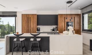 Frontline golf villa in a modern Mediterranean style for sale in Elviria, east of Marbella center 783016 