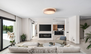 Frontline golf villa in a modern Mediterranean style for sale in Elviria, east of Marbella center 783020 