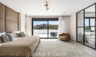 Frontline golf villa in a modern Mediterranean style for sale in Elviria, east of Marbella center 783023 