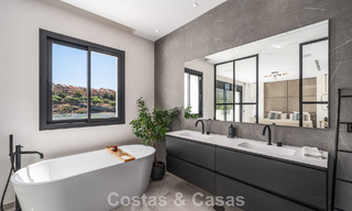 Frontline golf villa in a modern Mediterranean style for sale in Elviria, east of Marbella center 783025 