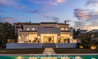 Frontline golf villa in a modern Mediterranean style for sale in Elviria, east of Marbella center 783030 