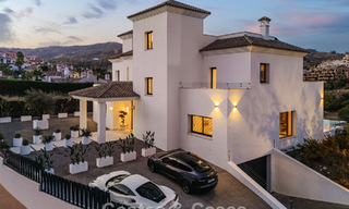 Frontline golf villa in a modern Mediterranean style for sale in Elviria, east of Marbella center 783036 