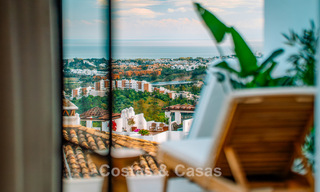 Move-in ready, spacious 3-bedroom townhouse for sale with contemporary interior and sea views in Marbella - Benahavis 782994 