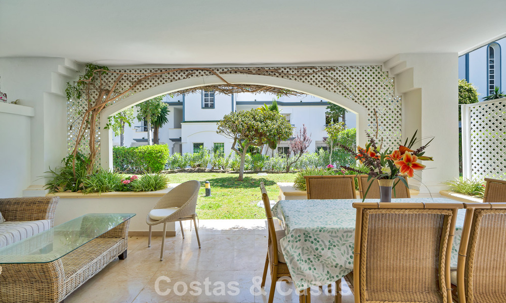 Ground floor apartment for sale in a frontline beach complex on the New Golden Mile, Marbella - Estepona 783695