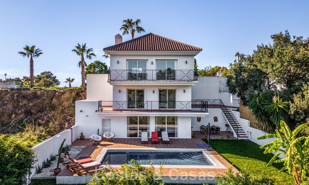 Spacious family villa with private pool and panoramic views, nestled in the hills of Estepona 783713