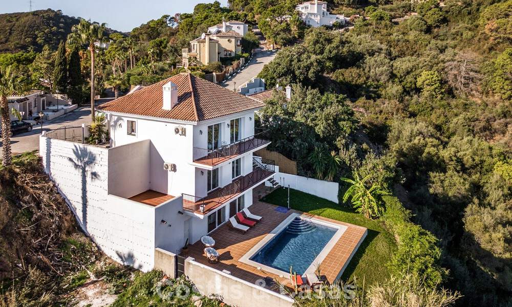 Spacious family villa with private pool and panoramic views, nestled in the hills of Estepona 783716