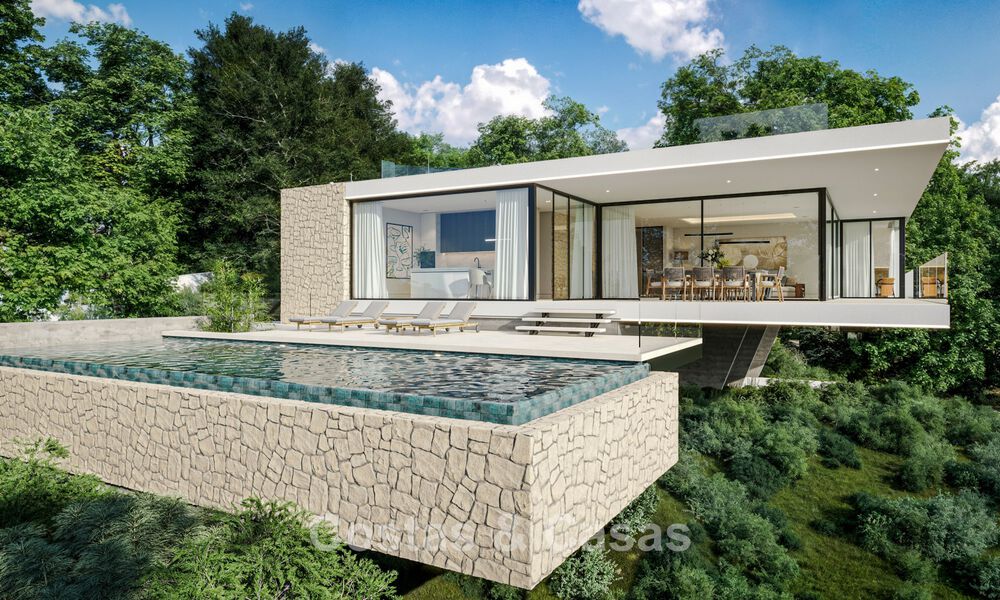Off-plan new-build villa with cutting-edge architecture for sale in the hills of Marbella - Benahavis 783398