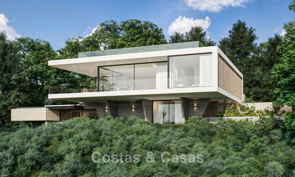 Off-plan new-build villa with cutting-edge architecture for sale in the hills of Marbella - Benahavis 783399