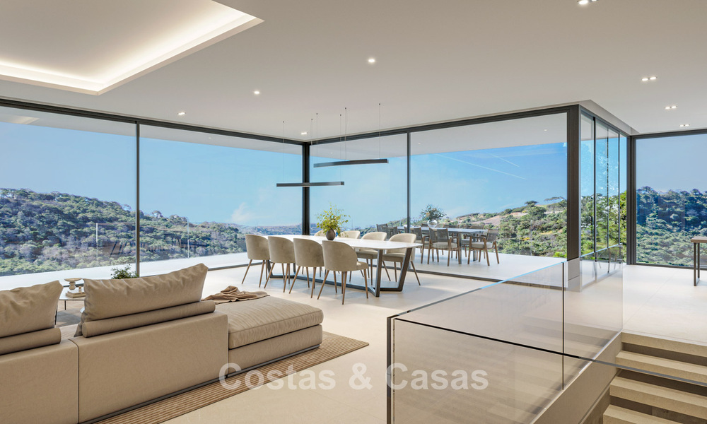 Off-plan new-build villa with cutting-edge architecture for sale in the hills of Marbella - Benahavis 783404