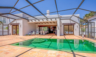 Move-in ready, single-level luxury villa for sale frontline golf in a leading resort in Mijas, Costa del Sol 783958 