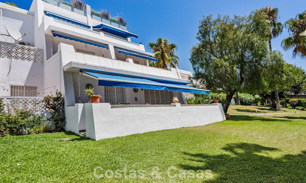 Spacious ground floor apartment in a gated complex within walking distance of the beach and Puerto Banus, Marbella 783902