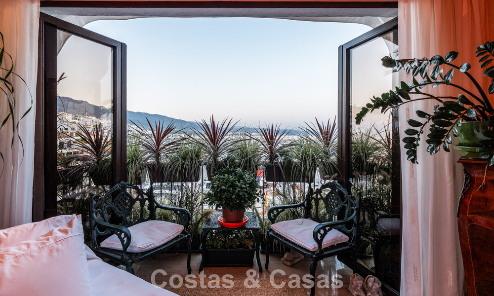 Spacious duplex apartment for sale with stunning views, frontline marina in Puerto Banus, Marbella 784178