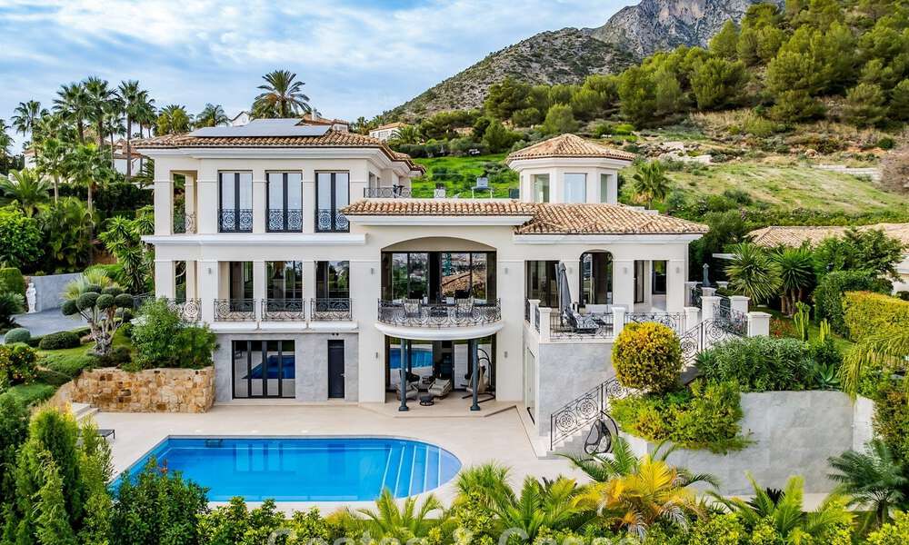 Impressive villa with authentic architecture and sea views for sale in Sierra Blanca on Marbella's Golden Mile 784633