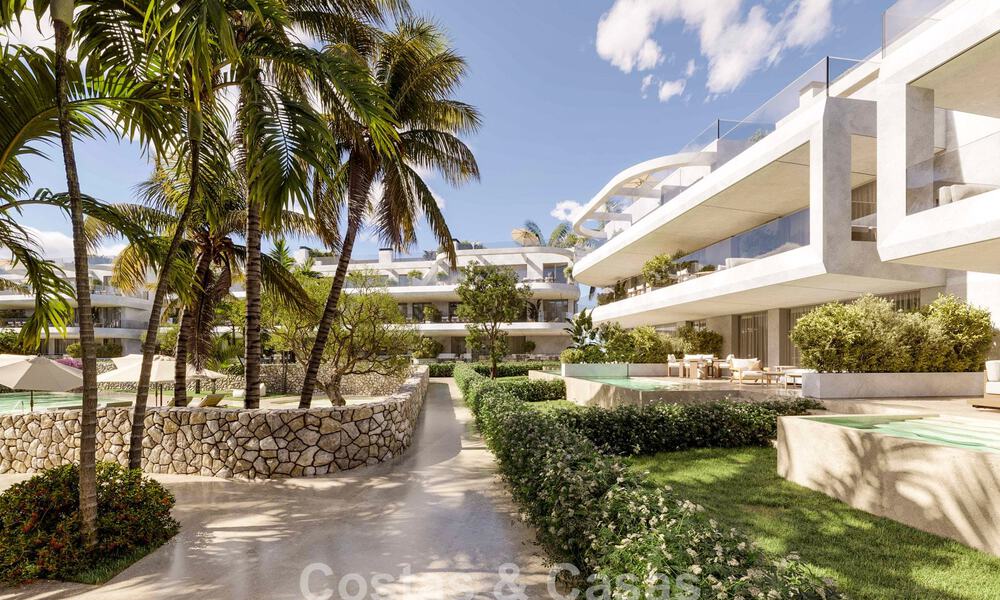 Innovative off-plan apartments for sale within walking distance of amenities and the beach in Estepona, Costa de Sol 784903