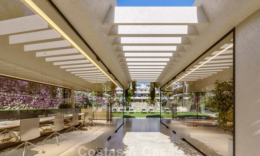 Innovative off-plan apartments for sale within walking distance of amenities and the beach in Estepona, Costa de Sol 784906