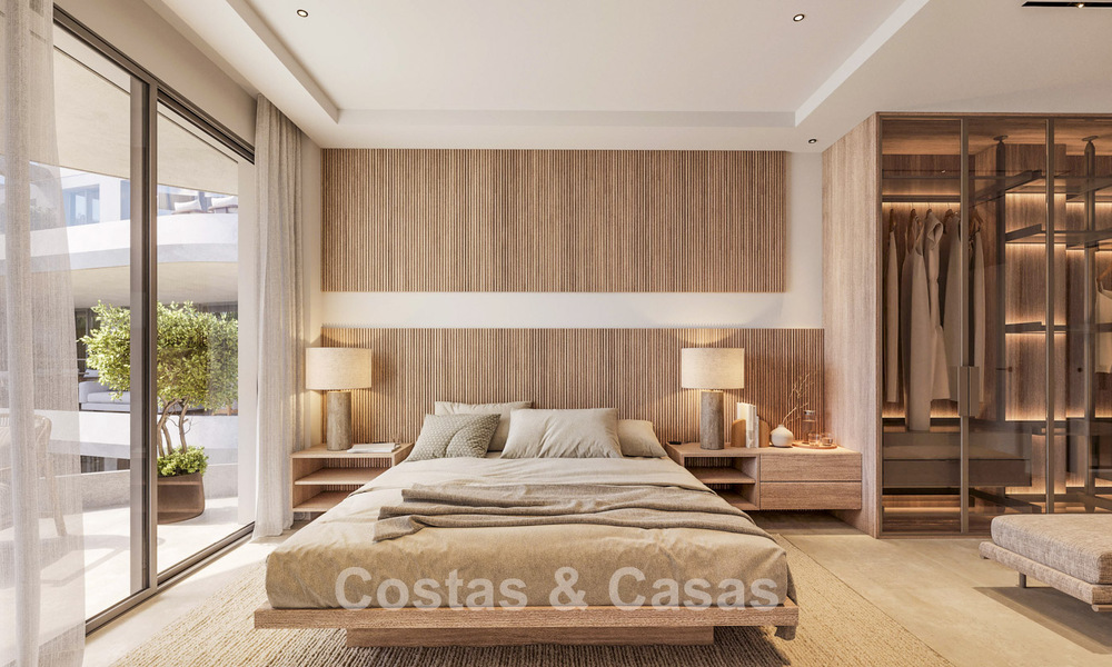 Innovative off-plan apartments for sale within walking distance of amenities and the beach in Estepona, Costa de Sol 784910