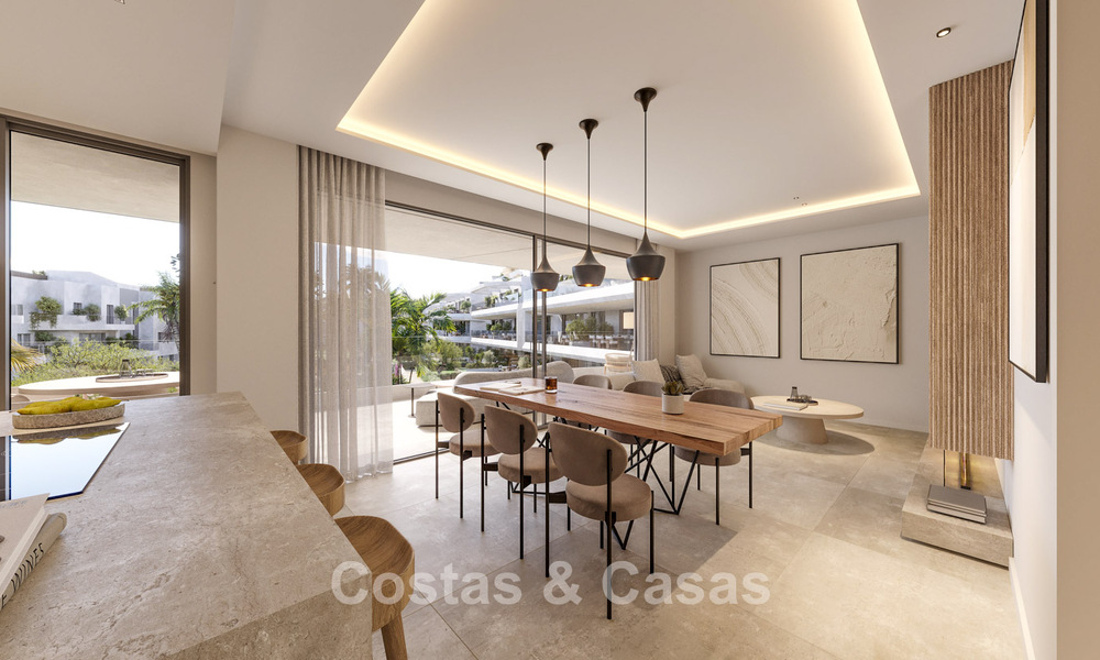 Innovative off-plan apartments for sale within walking distance of amenities and the beach in Estepona, Costa de Sol 784917