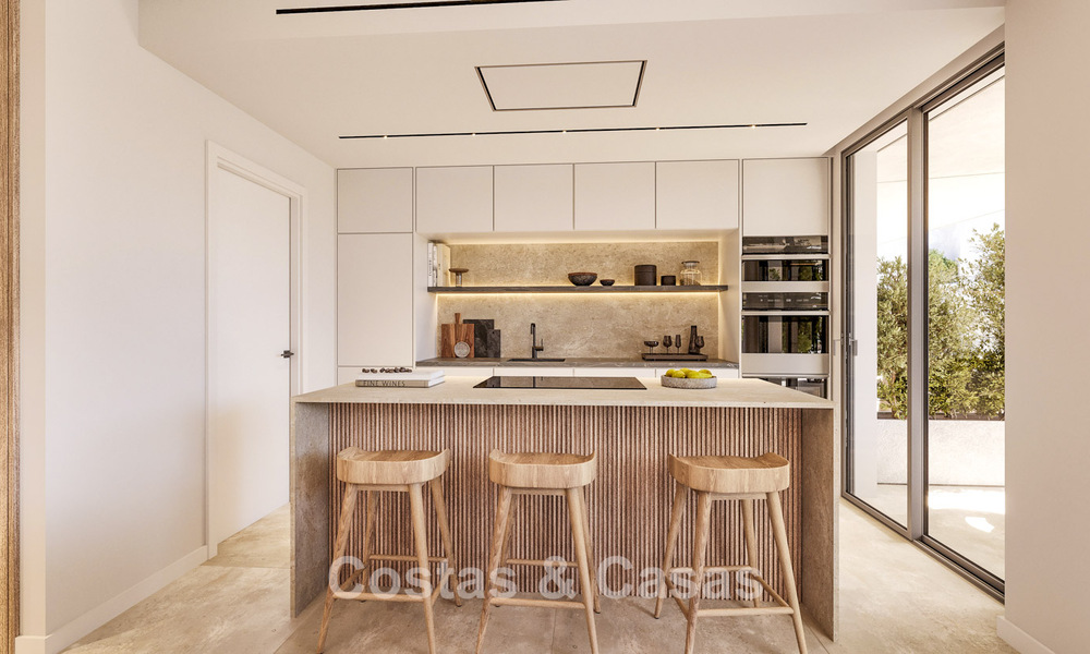 Innovative off-plan apartments for sale within walking distance of amenities and the beach in Estepona, Costa de Sol 784920