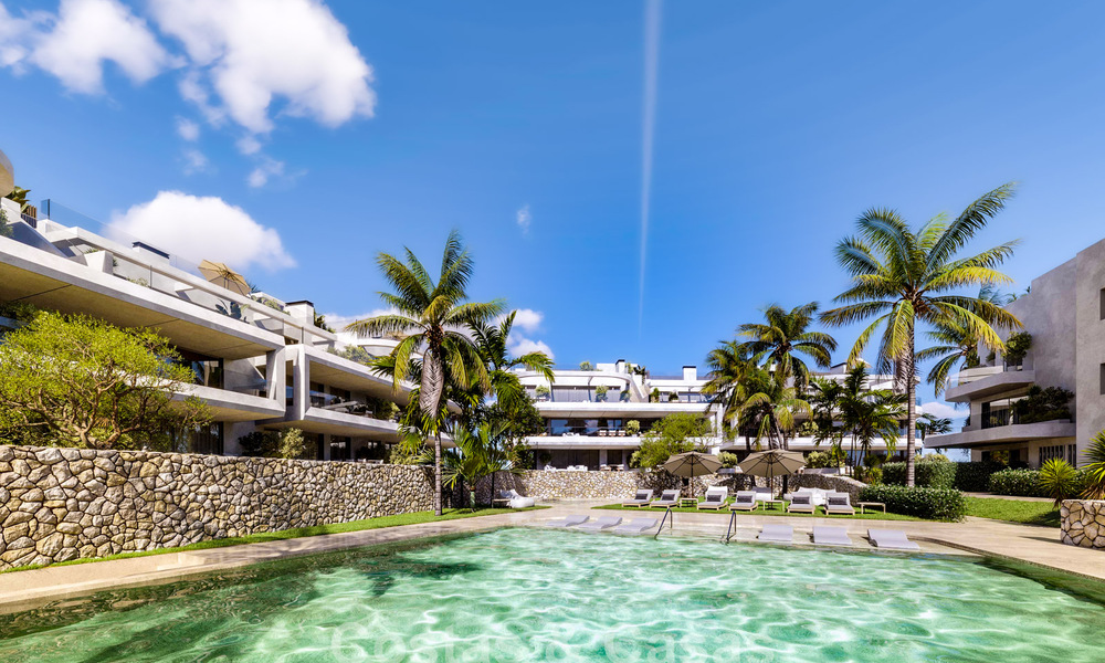 Innovative off-plan apartments for sale within walking distance of amenities and the beach in Estepona, Costa de Sol 784922