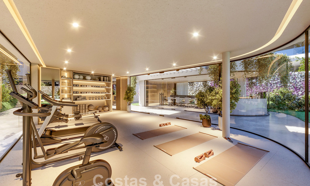 Innovative off-plan apartments for sale within walking distance of amenities and the beach in Estepona, Costa de Sol 784925