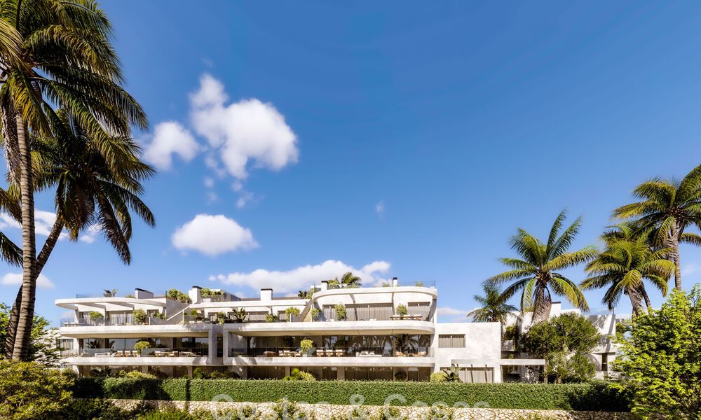 Innovative off-plan apartments for sale within walking distance of amenities and the beach in Estepona, Costa de Sol 784926