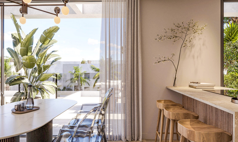 Innovative off-plan apartments for sale within walking distance of amenities and the beach in Estepona, Costa de Sol 784933