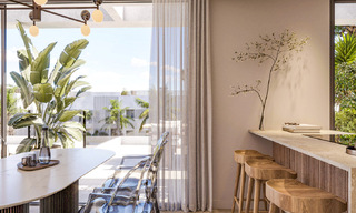Innovative off-plan apartments for sale within walking distance of amenities and the beach in Estepona, Costa de Sol 784933 