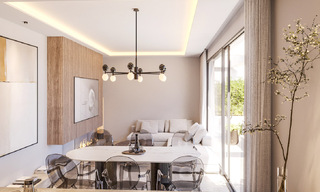 Innovative off-plan apartments for sale within walking distance of amenities and the beach in Estepona, Costa de Sol 784939 