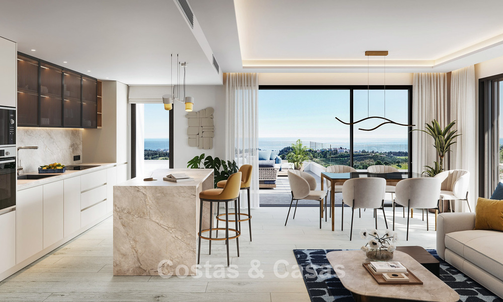 Pre-launch! Stylish apartments with panoramic sea views for sale, frontline golf in Mijas Costa, Costa del Sol 784984