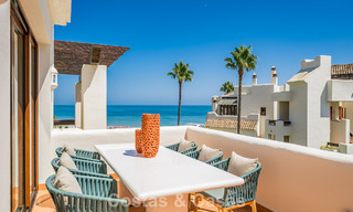 Luxury penthouse with sea views for sale in a gated beach complex on the New Golden Mile between Marbella and Estepona 785022 