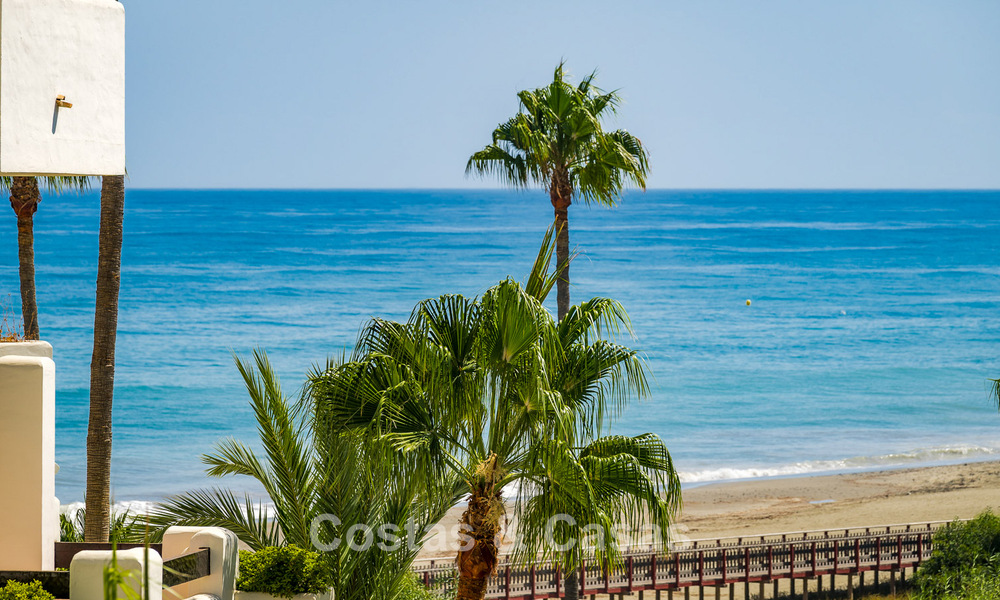 Luxury penthouse with sea views for sale in a gated beach complex on the New Golden Mile between Marbella and Estepona 785031