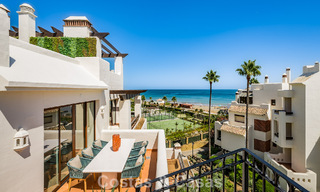 Luxury penthouse with sea views for sale in a gated beach complex on the New Golden Mile between Marbella and Estepona 785036 