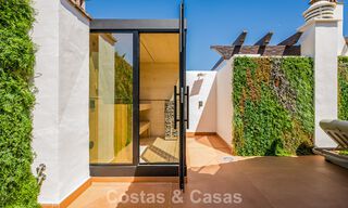 Luxury penthouse with sea views for sale in a gated beach complex on the New Golden Mile between Marbella and Estepona 785037 