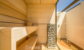 Luxury penthouse with sea views for sale in a gated beach complex on the New Golden Mile between Marbella and Estepona 785038 