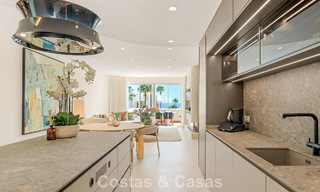 Luxury penthouse with sea views for sale in a gated beach complex on the New Golden Mile between Marbella and Estepona 785051 