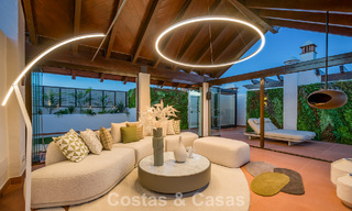 Luxury penthouse with sea views for sale in a gated beach complex on the New Golden Mile between Marbella and Estepona 785054 
