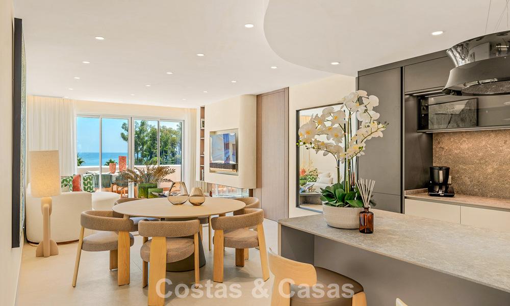 Luxury penthouse with sea views for sale in a gated beach complex on the New Golden Mile between Marbella and Estepona 785055