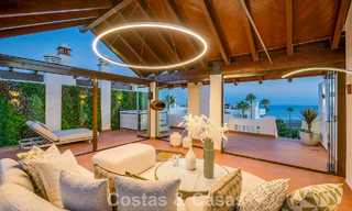 Luxury penthouse with sea views for sale in a gated beach complex on the New Golden Mile between Marbella and Estepona 785060 