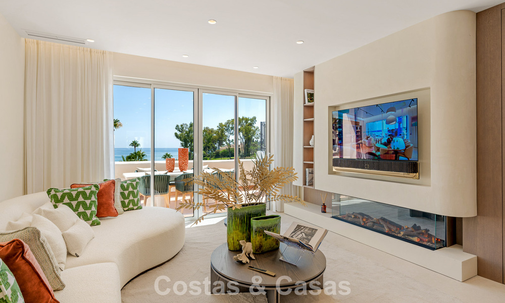 Luxury penthouse with sea views for sale in a gated beach complex on the New Golden Mile between Marbella and Estepona 785066