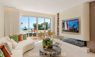 Luxury penthouse with sea views for sale in a gated beach complex on the New Golden Mile between Marbella and Estepona 785066 