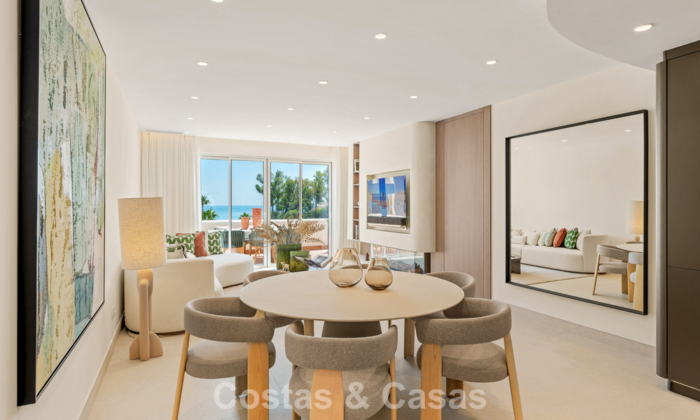 Luxury penthouse with sea views for sale in a gated beach complex on the New Golden Mile between Marbella and Estepona 785067