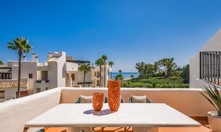Luxury penthouse with sea views for sale in a gated beach complex on the New Golden Mile between Marbella and Estepona 785068 