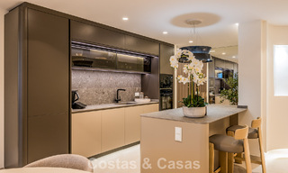 Luxury penthouse with sea views for sale in a gated beach complex on the New Golden Mile between Marbella and Estepona 785070 