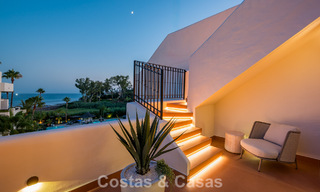 Luxury penthouse with sea views for sale in a gated beach complex on the New Golden Mile between Marbella and Estepona 785073 