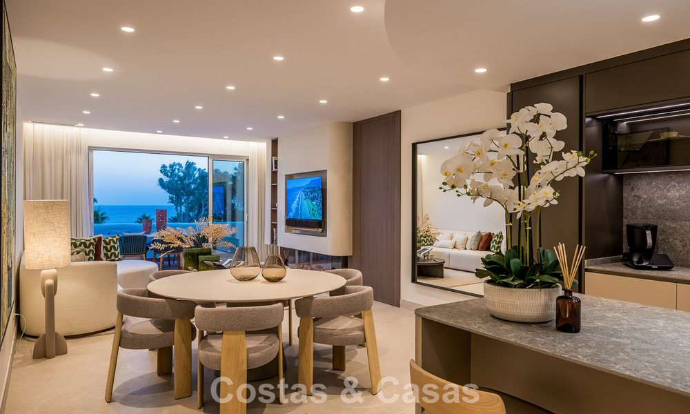 Luxury penthouse with sea views for sale in a gated beach complex on the New Golden Mile between Marbella and Estepona 785075