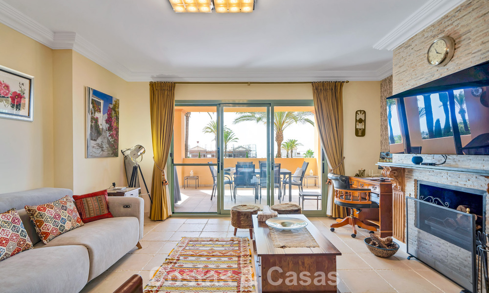 Move-in ready, 3-bedroom apartment for sale with garden and sea view in Los Flamingos Golf Resort in Marbella - Benahavis 785087